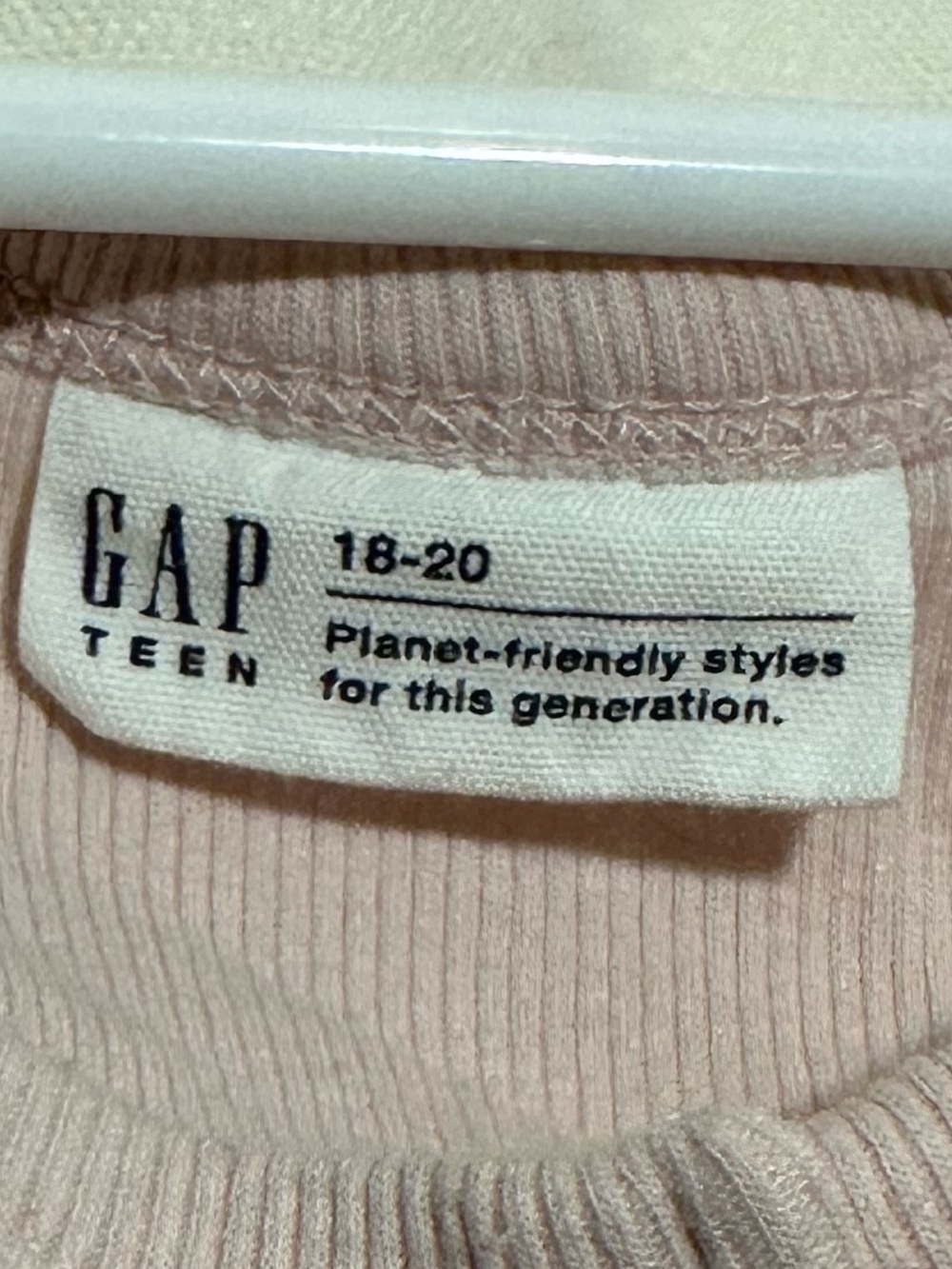 GAP Ribbed Henley Tank - Light Pink - Picture 4 of 4